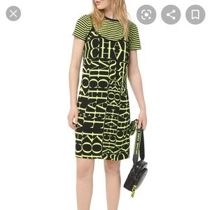 MICHAEL MICHAEL KORS
Newsprint Logo Slip Dress In